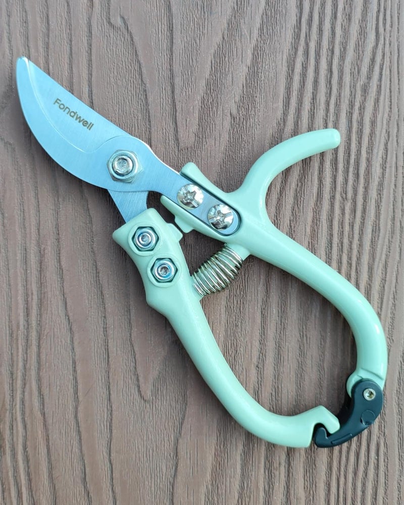 Fondwell 6" Gardening Shears Hand Pruners: Lightweight Garden Trimmers with Bypass Blades - Reliable Bonsai Cutters for Small Plants - Image 2